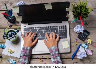 Messy Office Desk