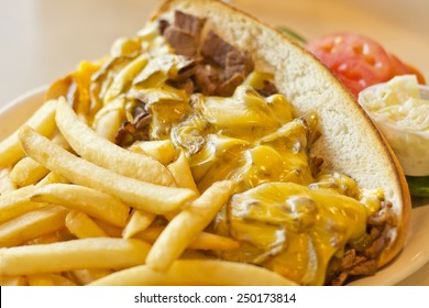 Philly Cheese Steak Fries Images Stock Photos Vectors Shutterstock