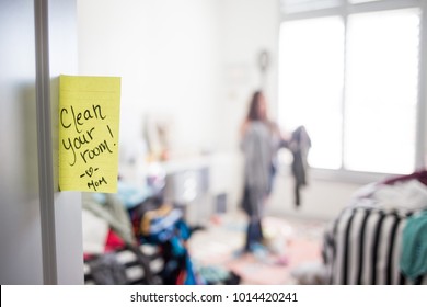 Messy Room With Teenage Girl