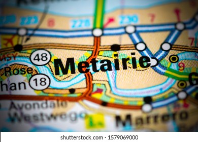 Metairie. Louisiana. USA On A Map