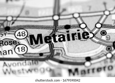 Metairie. Louisiana. USA On A Map