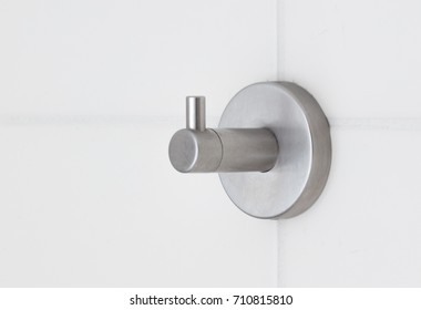 Metal Adhesive Hook On Tiled Wall - Towel Hanger