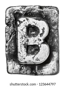 Metal Alloy Alphabet Letter B