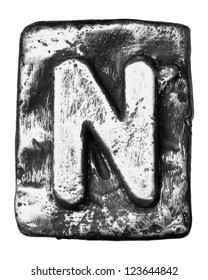 Metal Alloy Alphabet Letter N