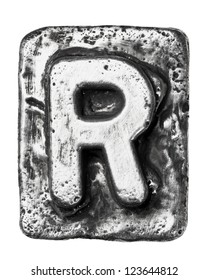 Metal Alloy Alphabet Letter R