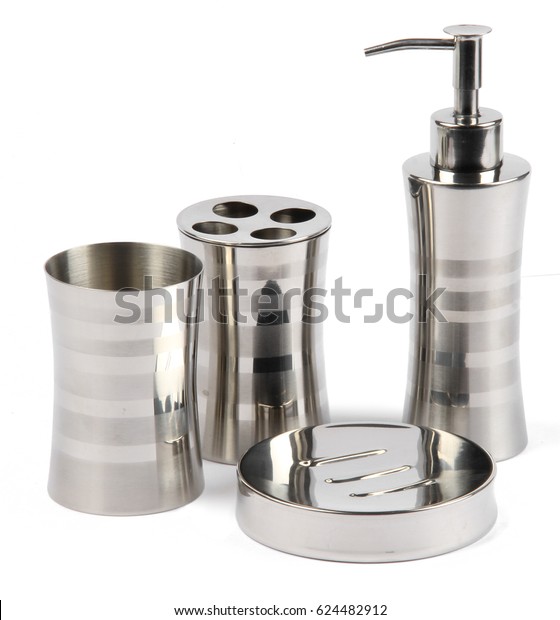 Metal Aluminum Silver Bathroom Accessories Toothbrush Stock Photo Edit Now 624482912