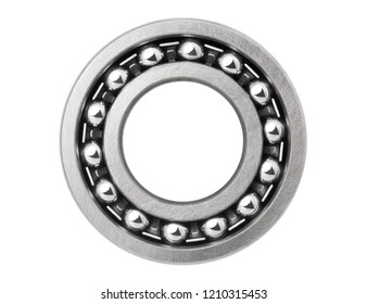 Metal Ball Bearing Isolated On White