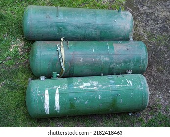 Metal Barrel Container Oval Shape Green Tank For Rocket Fuel