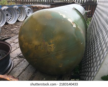 Metal Barrel Container Oval Shape Green Tank For Rocket Fuel