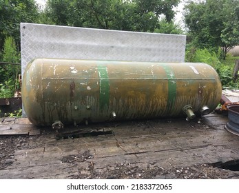 Metal Barrel Container Oval Shape Green Tank For Rocket Fuel