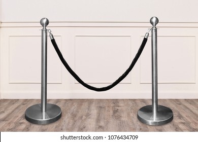 Metal Barricade For Museum Or Exhibition In A Cozy Room