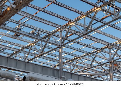 Metal Beams Top Unfinished Steel Structure Stock Photo 1272849928 ...