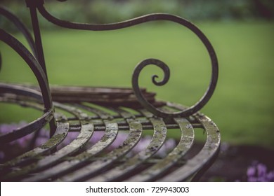 Metal Bench In A Park