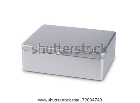 Metal box isolated on white