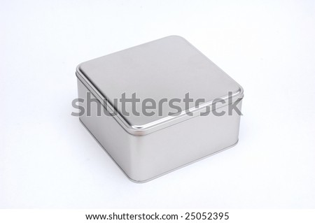 metal box isolated at white background