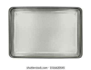 Metal Box Top View (with Clipping Path) Isolated On White Background