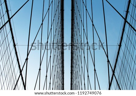 Similar – Image, Stock Photo over the bridge New York