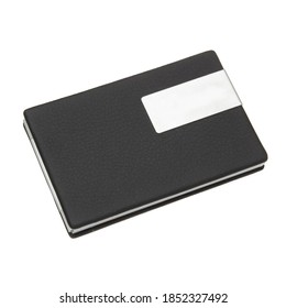 
Metal Business Card Holder On A White Background Is Not Branded