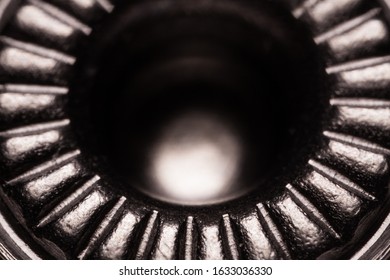 The metal button macro blurred a bit in the close-up