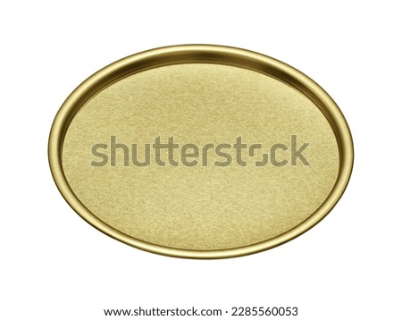 Metal can lid cover (with clipping path) isolated on white background Foto stock © 