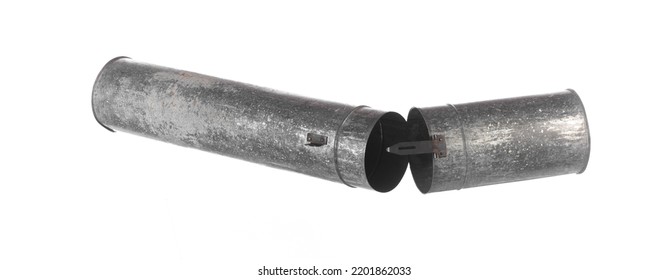 Metal Case Storage Tube On A White Background ,rifle Storage Case