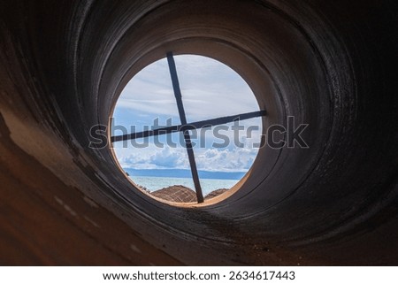 metal casing pipes of large diameter, stacked.  They are used in bridge construction, in particular, for drilling piles in difficult geological conditions, including underwater drilling