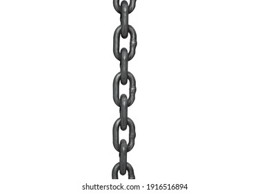 metal chain insulated on a white background. High quality photo
