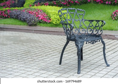 Metal Chair In Garden