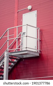 Metal construction. Iron elements. The structure is covered with gray paint