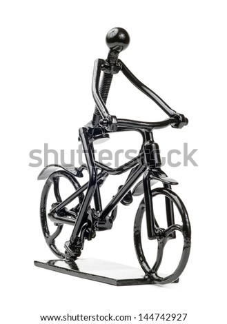  the metal craft figurines metal cyclist model riding bicycle