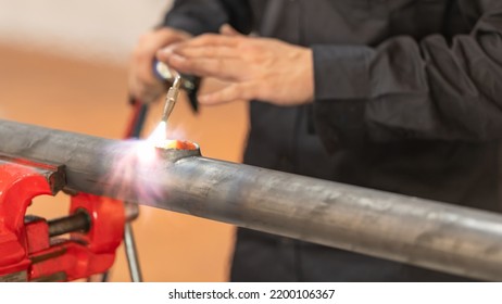 Metal Cutting With Acetylene Torch