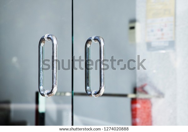 Metal Door Handle Door Handle On Stock Photo Edit Now 1274020888