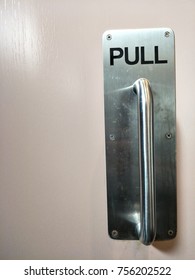 Metal Door Handle And Word Is 