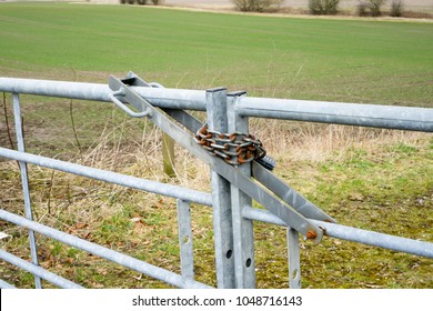 Metal Farm Gate Lock Strong Rope Stock Photo 1048716143 | Shutterstock