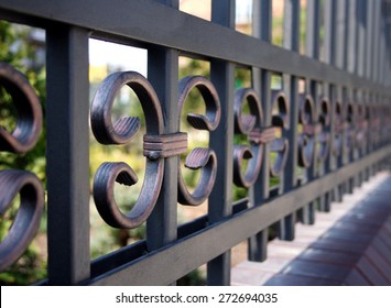 Metal fence - close-up