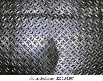 Metal Floor Plate With Diamond Pattern.