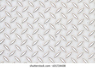 Metal Floor Plate With Diamond Pattern.