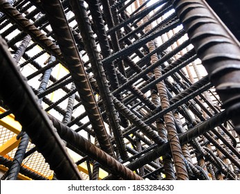 Metal Framework Of Concrete Monolithic Structure.Reinforcement Of Concrete Walls