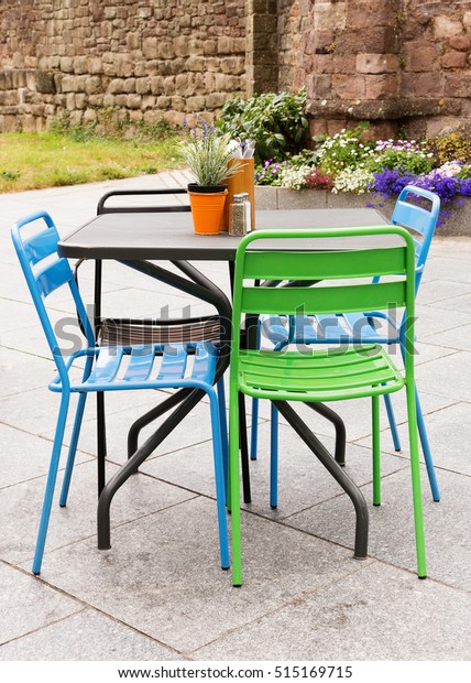 Metal Garden Furniture Table Chairs On Stock Photo (Edit Now) 515169715