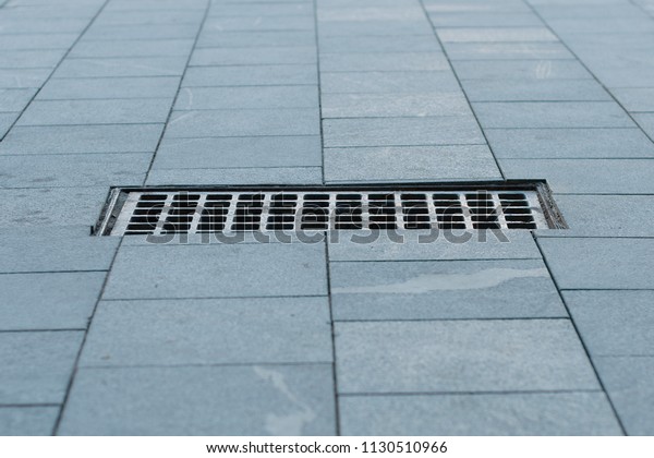 Metal Grating Underground Sewage System Stock Photo 1130510966 