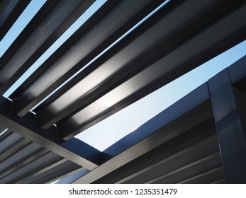 Metal grey roof construction