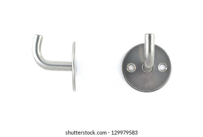 Metal hanger  isolated on white background.
