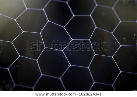 metal honeycombs close-up