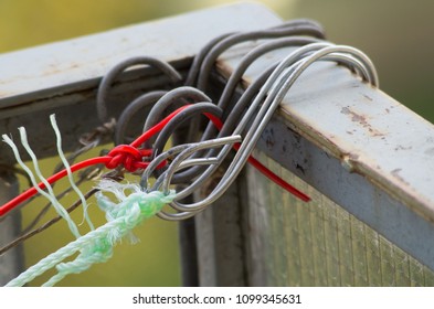 Metal hooks hooked