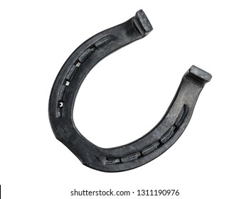 metal horseshoe isolated on white