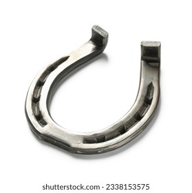 Metal horseshoe isolated on white background