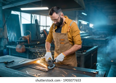 Metal industry worker at factory