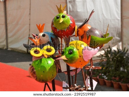 Metal Iron Hand painted  birds
Tin Crafts 