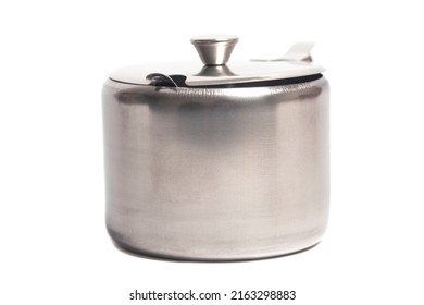 Soccik Sugar Bowl Stainless Steel Sugar Bowl with Spoon Home Sugar Dispenser Cup Gift Box for Sugar Measurement Silver 