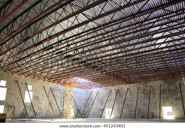 Metal Joist Deck Roof Stock Photo Edit Now 491243401